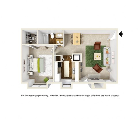 A2 3DSplus floor plan of Park on Preston in Dallas, TX